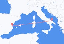 Flyreiser fra Valencia, Spania til Bari, Italia