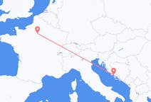 出发地 克罗地亚出发地 斯普利特目的地 法国巴黎的航班