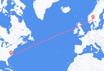 Lennot Jacksonvillestä, Yhdysvallat Osloon, Norja