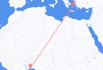 Flyreiser fra Cotonou, Benin til Mykonos, Hellas