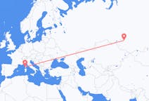 Flights from Novosibirsk, Russia to Ajaccio, France