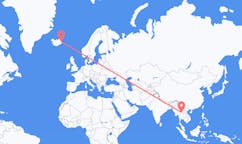 Flights from the city of Nan Province, Thailand to the city of Egilssta?ir, Iceland