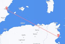 Flyg från Sfax, Tunisien till Valencia, Spanien