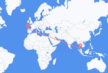 Flights from Hat Yai, Thailand to Santiago de Compostela, Spain