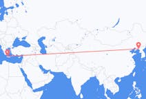 Flyrejser fra Dandong, Kina til Chania, Grækenland