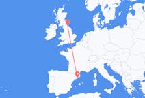 Flyrejser fra Durham, England til Barcelona, Spanien