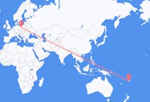 Flyreiser fra Nadi, Fiji til Poznań, Polen