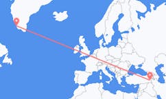 Flyreiser fra Van, Tyrkia til Paamiut, Grønland