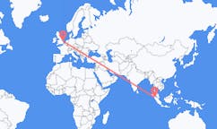 Flyreiser fra Siborong-Borong, Indonesia til Norwich, England