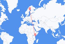 Flyreiser fra Mombasa, Kenya til Skellefteå, Sverige
