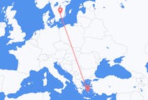 Vluchten van Paros, Griekenland naar Växjö, Zweden