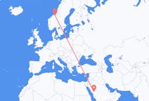 Flights from Medina to Trondheim