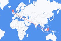 Flyrejser fra Kendari, Indonesien til Belfast, Nordirland