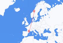 Flights from Røros, Norway to Barcelona, Spain