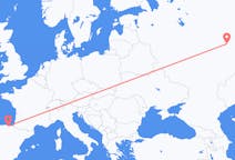 Vluchten van Kazan, Rusland naar Bilbao, Spanje