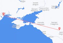 Vluchten van Mineralnye Vody, Rusland naar Odessa, Oekraïne