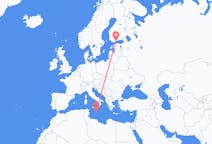 Flyrejser fra Valletta, Malta til Helsinki, Finland