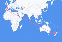 Vluchten van Hokitika, Nieuw-Zeeland naar Malaga, Spanje