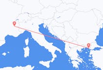 프랑스 그르노블에서 출발해 그리스 알렉산드로폴리에게(으)로 가는 항공편