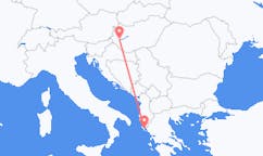 Fly fra Hévíz til Korfu