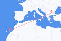 出发地 保加利亚出发地 普罗夫迪夫目的地 西班牙兰萨罗特岛的航班