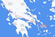 Lennot Mykonoksesta, Kreikka Prevezaan, Kreikka