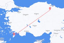 Flyreiser fra Amasya, Tyrkia til Rhodos, Hellas