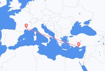Vluchten van Nîmes, Frankrijk naar Gazipaşa, Turkije