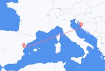 Loty z Zadar, Chorwacja do Castelló de la Plana, Hiszpania