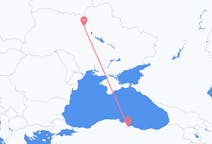 Vluchten van Kiev, Oekraïne naar Samsun, Turkije