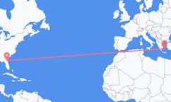 Flyrejser fra Jacksonville, USA til Paros, Grækenland