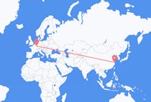 Flyg från Shanghai, Kina till Luxemburg, Luxemburg