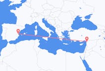 Flyreiser fra Hatay Province, Tyrkia til Valencia, Spania