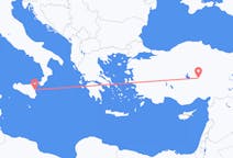 Vluchten van Nevşehir naar Catanië