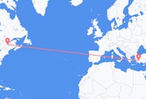 Flyreiser fra Québec, Canada til Denizli, Tyrkia