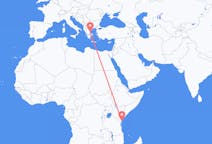 Flyreiser fra Mombasa, Kenya til Volos, Hellas