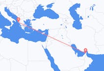 Flyrejser fra Ras al-Khaimah, De Forenede Arabiske Emirater til Korfu, Grækenland