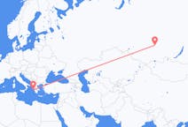 Fly fra Krasnojarsk til Cephalonia