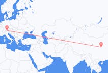 Flyg från Xi'an, Kina till Innsbruck, Österrike
