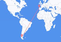 Flyreiser fra El Calafate, Argentina til La Coruña, Spania