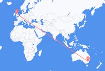 Flyreiser fra Canberra, Australia til Manchester, England