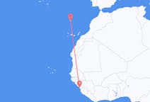 Flyrejser fra Conakry til Funchal
