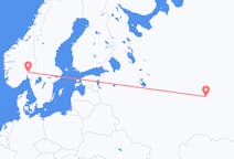 Fly fra Izjevsk til Oslo