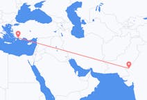インドのジャイサルメールから、トルコのダラマンまでのフライト