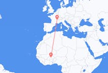Flights from Ouagadougou, Burkina Faso to Lyon, France