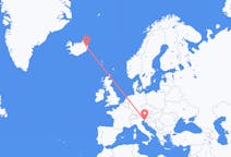 出发地 意大利的里雅斯特目的地 冰岛埃伊尔斯塔济的航班