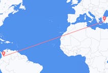 Flyreiser fra Ibagué, Colombia til Denizli, Tyrkia
