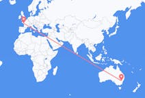 Flyrejser fra orange, Australien til Nantes, Frankrig