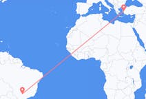 Flyrejser fra Araçatuba, Brasilien til Izmir, Tyrkiet