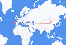 Flyg från Baotou, Kina till Lissabon, Portugal